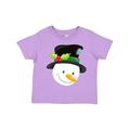 Inktastic Snowman With Hat Carrot Nose White Snowman Boys or Girls Toddler T-Shirt