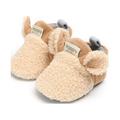 Infant Newborn Baby Shoes Soft Crib Anti Slip Casual Fleece Booties Boys Girls Snow Slippers Faux Fur Winter First Walker 0-18M