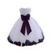 Ekidsbridal Wedding Pageant Rose Petals White Tulle Flower Girl Dress Toddler Special Occasion 302T 6-9m