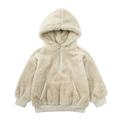 XMMSWDLA Baby Outerwear Baby and Toddler Boys & Girls Velvet Children s Warm Wool Blend Winter Hooded Outerwear Hooded Wool Sweater