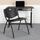 Flash Furniture Amora Series Stack Guest Chair Plastic/Acrylic/Metal in Black/Brown | 29.5 H x 18 W x 16 D in | Wayfair RUT-D01-BK-GG