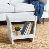 Red Barrel Studio® Wood Shelf Storage Bench Wood in White | 17.72 H x 18.74 W x 11.81 D in | Wayfair D115D59E65904D2A8FEE3729ECD56192