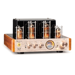 auna Amp VT Röhrenverstärker HiFi-Verstärker 2x35W RMS BT Opt./Koax./AUX-In Roségold-Metallic Image