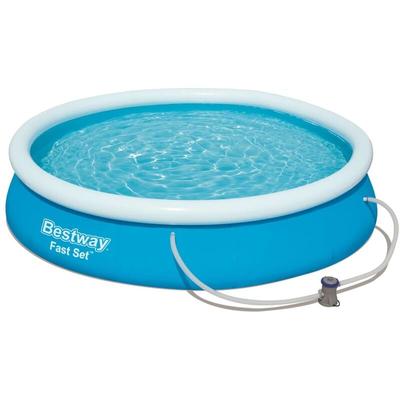 Pool Bestway Fast Set 366 cm x 76 cm mit Pumpe Planschbecken - blau