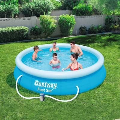 Pool Bestway Fast Set 366 cm x 76 cm mit Pumpe Planschbecken - blau