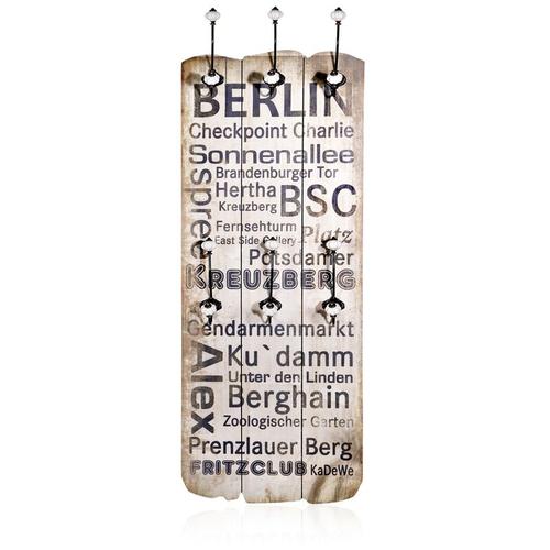 Regenschirm Garderobe Berlin 100x40CM Hutablage Aufhängung Mantelhaken - Melko