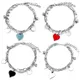 Bracelet Double couche brillant en acier inoxydable bracelets peints en forme de cœur Bracelet