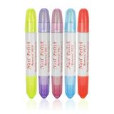 Tomshine Set of 5Pcs Nail Polish Remover Removal Pens with Cotton Heads Professional Manicure Corrector Pen DIY Pens Nail Art Cleaner Mistake Tool