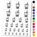 Happy Bubble Boba Milk Tea Water Resistant Temporary Tattoo Set Fake Body Art Collection - White