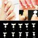 Ludlz 100PCS False French Nail Tips French Manicure Crescent Shape Nails Acrylic Fake Nails Nail Art Artificial Nail Tips False Finger Nail Tips French Edge White Half Paste Tips for Finger