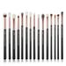 Professional Black Makeup Brush Set for Women and Girls - Foundation Concealer Eye Shadow Eyebrow Eyeliner Highlight Definer