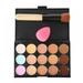 Concealer Palette 15 Colors Makeup Palette Facial Camouflage Contour Palette with Sponge Puff Oval & Makeup Brush Beauty Make up Cream