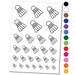 Badminton Shuttlecock Birdie Sport Water Resistant Temporary Tattoo Set Fake Body Art Collection - White