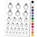Ornament Blank Christmas Water Resistant Temporary Tattoo Set Fake Body Art Collection - White