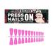 Toma 24 Pieces False Nails Tips Acrylic French False Nails for DIY Manicure Decoration for Home and Professional Salon