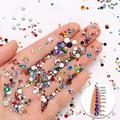 1440Pcs/Bag Nail Decoration Exquisite DIY Lightweight Flat Bottom Rhinestones Nail Ornaments for Women