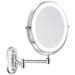 Vanity Bathroom Bath with LED Swivel Folding Lighted 1X/5X Magnification Cosmetic Mirror