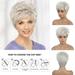 CFXNMZGR Pro Beauty Tools Wig Decorations Party Cover Silver Gray Wig Headgear Women S Protective Hair Wig