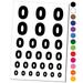 Number 0 Zero Fun Bold Font Water Resistant Temporary Tattoo Set Fake Body Art Collection - Black