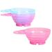 HEMOTON 3pcs Tinting Bowl with Handle Plastic Hair Coloring Bowl Dyeing Scale Bowl for Home Salon (Random Color)