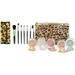 LEOPARD KIT BAG & BRUSH SET (BISQUE) Mineral Makeup Bare Face Powder Foundation