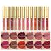 12Pcs/Set Velvet Matte Liquid Lipstick Makeup Classic Waterproof Long Lasting Smooth Soft Reach Colors Full Lips Gloss For Women Gift