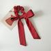 Hair Bows For Women Elastic Hair Ties Bands Ponytail Holder for Women Accessories Red