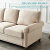 3-Piece Living Room Furniture Sets, Classic Living Room Sofa Set with Single Chair, Loveseat Sofa & 3-Seat Sofa, 1+2+3 Seat