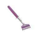 Anself Telescopic Back Scratcher Massager Metal Compact Extendable 5 Section 20-68cm Purple