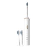 Penkiiy Electric Toothbrush Adult USB Waterproof Rechargeable Toothbrush Set with Two Brush Headsï¼ŒWhiteï¼Œ8.66x0.98inch