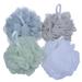 4 Pack Mesh Loofah Body Exfoliating Shower Ball Shower Sponge Mesh Pouf Bath Sponge