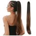 CFXNMZGR Pro Beauty Tools Hair Extensions Accessories Wig Female Ponytail Wig Long Straight Hair Extension Piece Ponytail Wig Female