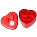 VerPetridure Heart-Shaped Tin Box 6 Soap Flowers Red 6Pcs Heart Scented Bath Body Petal Rose Flower Soap Wedding Decoration Gift Red