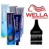 Wella KOLESTON Perfect Permanent Creme Haircolor 2 oz (with Sleek Tint Brush) (6/34 Dark Blonde Gold Red)