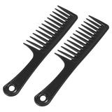 Wide Tooth Comb for Curly Wet Long Thick Wavy Hair Combs Black for Women Men