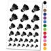 Badminton Shuttlecock Birdy Water Resistant Temporary Tattoo Set Fake Body Art Collection - Black