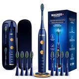 Wagner & Stern WHITEN+ Edition. Smart Electric Toothbrush with Pressure Sensor. 5 Brushing Modes and 3 Intensity Levels 8 Dupont Bristles Premium Travel Case