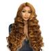HSMQHJWE Human Wigs for Women Gold Hair Wig Long Women Party Fashion Curly Lady wig Non Permanent Hair Color