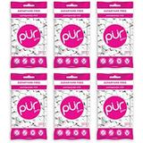 Pur 100% Xylitol Chewing Gum Sugarless Pomegranate Mint Sugar Free + Aspartame Free + Gluten Free Vegan & Keto Friendly - Low Carb Simply Pure Natural Fruit Flavored Gum 55 Pieces (Pack Of 6)