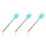 OUNONA 3 Pcs Extendable Back Scratchers Telescopic Head Scratchers Foot Massagers