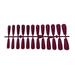 Thinsont 24 Pieces False Nails Shimmering Powder Full Cover Coffin Style Fingernail Patch Tips Manicure Art Tool for Home Salon purple red