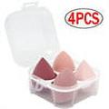 Dicasser Makeup Sponge Beauty Blender Foundation Sponges Set Latex Free Blender Beauty Makeup Sponges with 1 Sponge Holder Case(4PCS Pink)