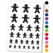 Christmas Gingerbread Man Water Resistant Temporary Tattoo Set Fake Body Art Collection - White