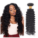 Ustar Affordable 100% Human Hair Deep Wave One Bundle 10 -30 inch Natural BLACK 10