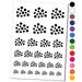 Polka Dots Speckle Water Resistant Temporary Tattoo Set Fake Body Art Collection - Dark Blue