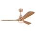 48 inch Wood Grain 3 Blades Reversible Down Rod Ceiling Fan Light DC 110-120V Modern Reversible LED Chandelier Ceiling Fan with Light and Remote Control