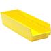 Quantum Storage Systems Yellow Plastic Economy Shelf Bin Nesting 17-7/8 W X 6-5/8 D X 4 H Polypropylene Made In USA 20/Pk