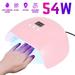 Pluokvzr Smart Infrared Sensor UV Sunlight Nail Dryer Lamp Gel Polish Curing Timing Manicure Machine