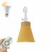FSLiving Remote Control Pendant Light H-Type Track Ceiling Light w/Adjustable Angle Metal Shade Dimmable Track Light Fixture for Gallery Kitchen Living Room Office Track Not Included - Yellow(1 Pack)
