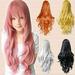 Bcloud Women Long Curly Big Wavy Hair Popular Colorful Cool Perma-long Cosplay Wig